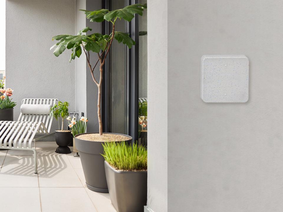 Comando da esterno batteryless installato su un terrazzo