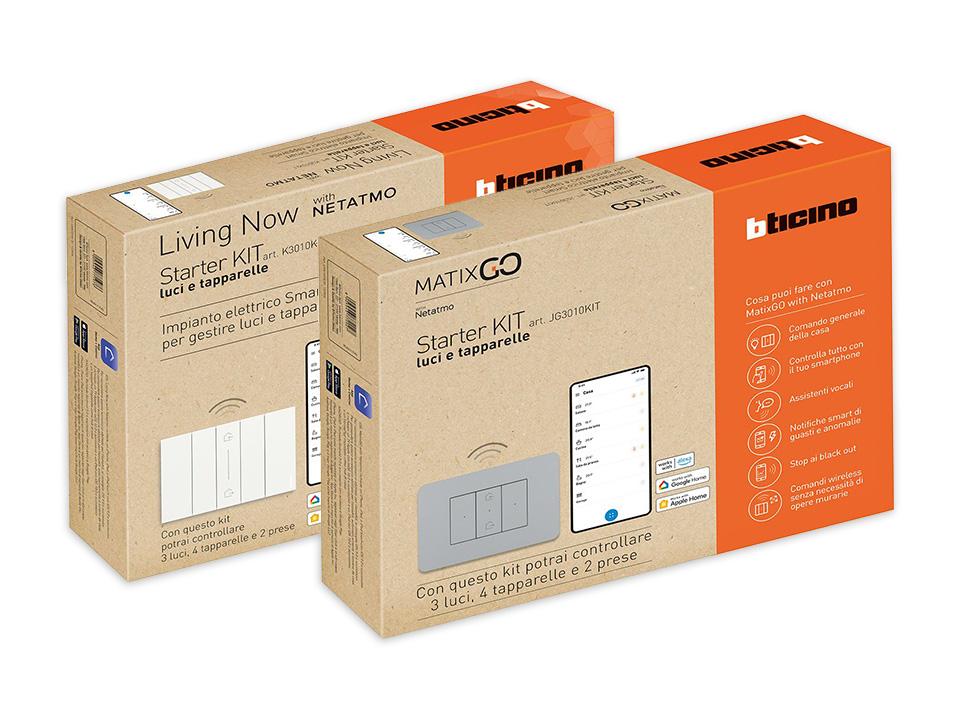 Due Starter Kit luci e tapparelle per le serie Living NOW e MatixGO