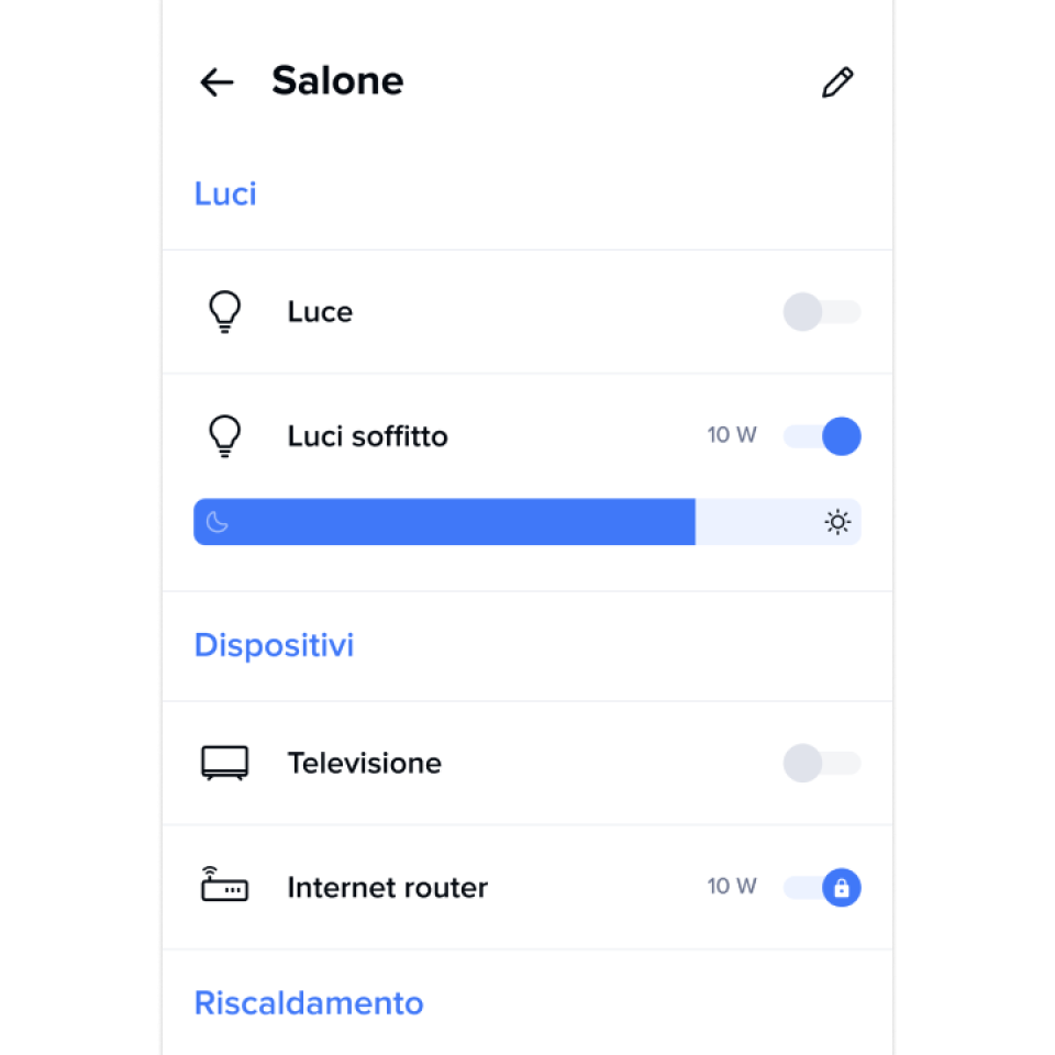 Controlla i singoli dispositivi